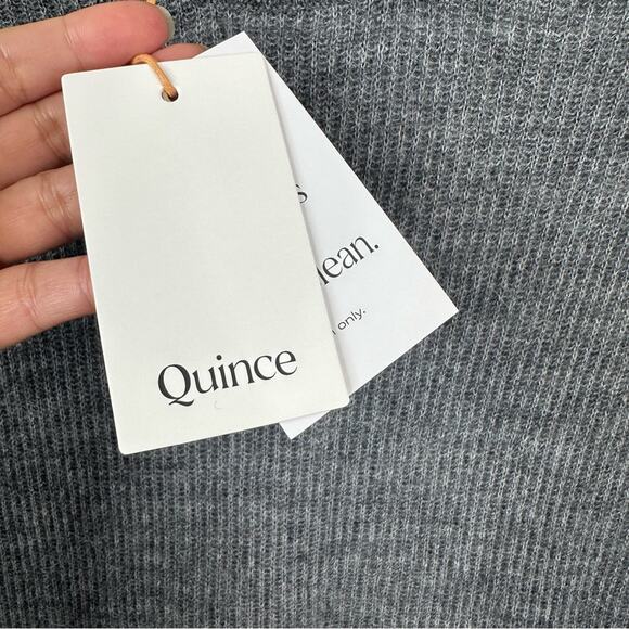 NEW Quince Baby Alpaca Wool Crew Neck Sweater in Charcoal Gray Womens M - Picture 7 of 11